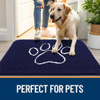 OLANLY Dog Door Mat for Muddy Paws 36x24, Paw Print Design, Absorbs Moisture - Image 6