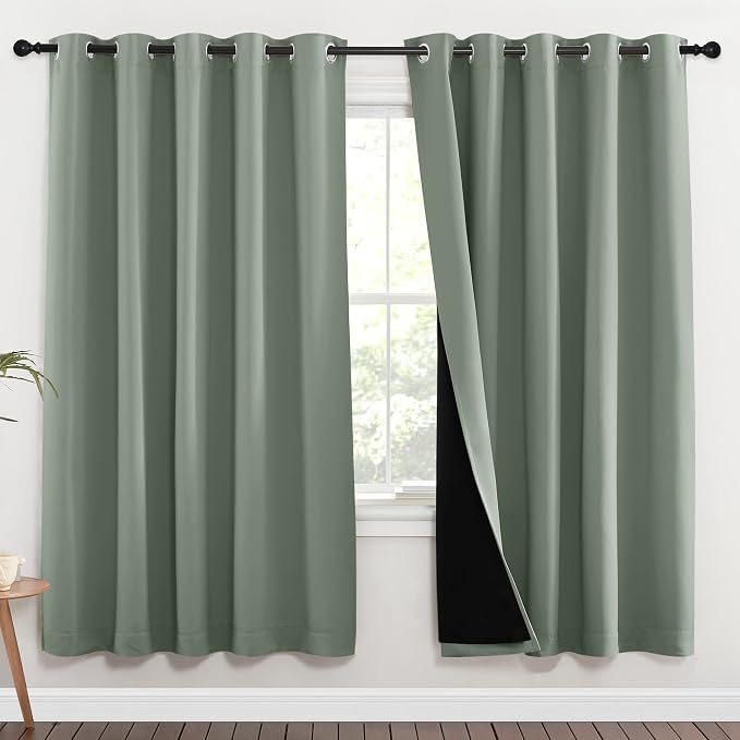 NICETOWN 100% Blackout Window Curtain Panels, Full Light Blocking Drapes - Image 2