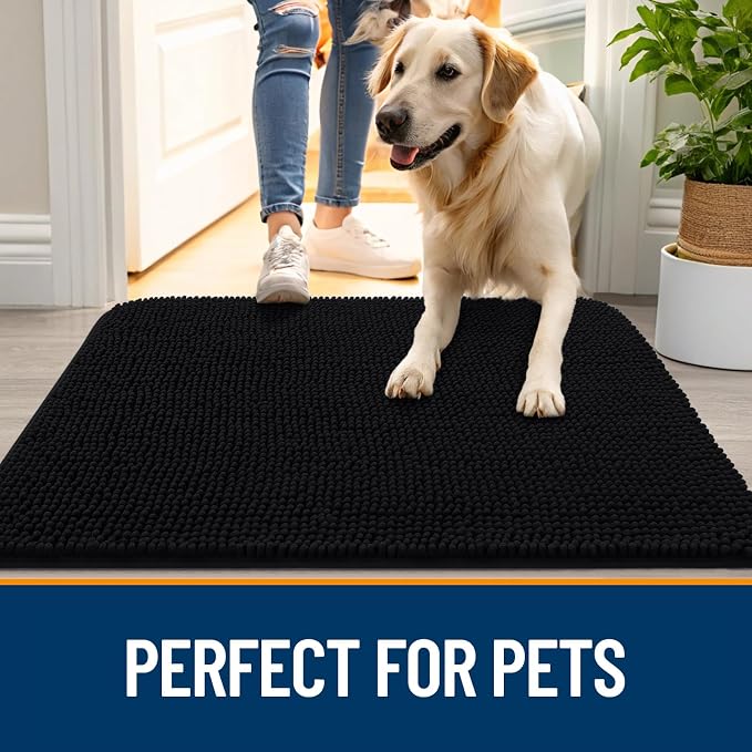 OLANLY Dog Door Mat for Muddy Paws 59x32, Absorbs Moisture and Dirt, Absorbent - Image 6