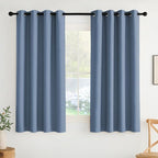 NICETOWN Room Darkening Draperies Curtains Panels, 2 Panels Stone Blue W52 x L63 by NICETOWN