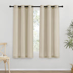 NICETOWN Thick Linen Blend Curtains Flax Textured by NICETOWN