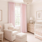 Extra Long Light Pink Linen Curtains 120 Inch Length 2 Panels - Image 5