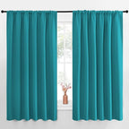 NICETOWN Blackout Curtains for Bedroom, Peacock Blue, 1 Pair, 70 by 63-inch by NICETOWN