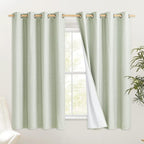 NICETOWN Sage Green 100% Blackout Short Curtains 68 inches Lenghth Burg by NICETOWN