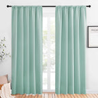 NICETOWN Window Curtains Blackout Drapes, Aqua Blue, 1 Pair, 52 by 84-Inch by NICETOWN