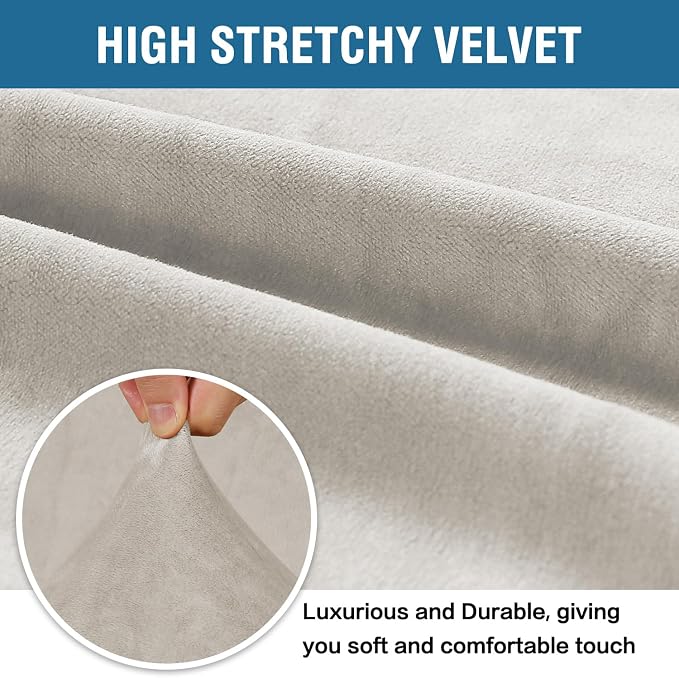 H.VERSAILTEX Stretch Velvet Sofa Covers Large Couch Covers Sofa Slipcovers - Image 3
