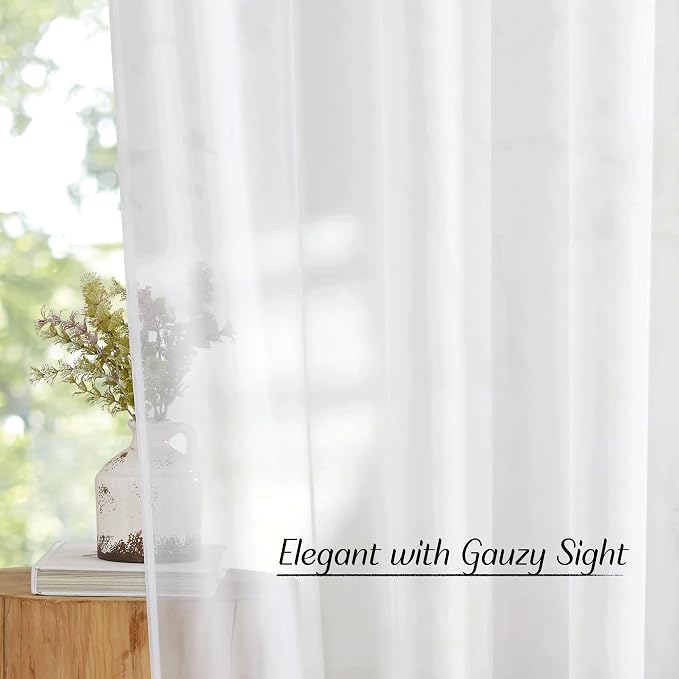 NICETOWN Kitchen Curtains 36 inches Long, Grommet Voile Sheer - Image 5
