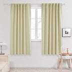 Deconovo Blackout Curtains, Thermal Insulated, W52 x L72 2 Panels, Back Tab - Image 2