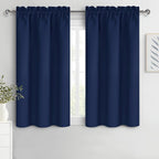 DWCN Kitchen Curtains for Small Windows 45 inch Long 2 Panels Set, Rod Pocket by DWCN