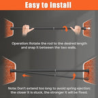 AIZESI Black 2pcs Spring Tension Rods 17 to 26 Inch, Small Curtain Rods No - Image 7