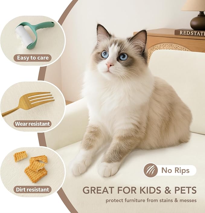 Boho Chenille Couch Cover for Dogs, Non Slip Sofa Cover, Couch Slipcover Covers - Image 2