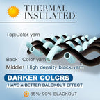 Yakamok Light Blocking Blackout Curtains Thermal Insulated Room Darkening Drapes - Image 3