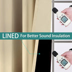 Yakamok 100% Blackout Curtains 96 Inches Long, 2 Thick Layers Heat and Full - Image 4