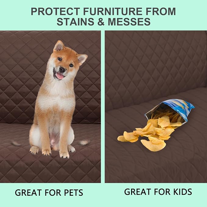 Reversible 4 Seater Sofa Cover 91 Inch Large Couch Cover Furniture Protector - Image 5