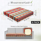 Newwiee 8Pcs Patio Cushion Covers Stretch Outdoor Cushion Cover Replacement - Image 2