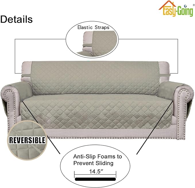 Easy-Going Chair Sofa Slipcover Reversible Sofa Cover Water Resistant Couch - Image 3