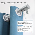 Byondeth Curtain Rods for Windows 16 to 120 Inches Adjustable Length 1 Inch - Image 2