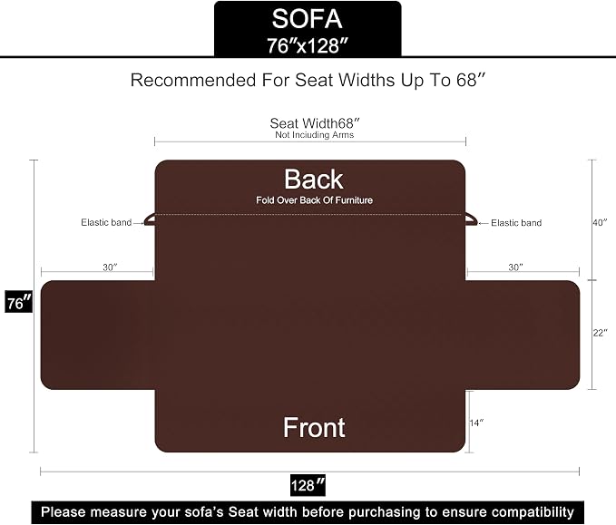 U-NICE HOME Reversible Sofa Cover Washable Couch Cover - Image 6