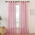 NICETOWN Soft Sheer Pink Curtains 96 inches Long by NICETOWN