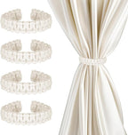 Ptwola 4 Pack Braided Curtain Tiebacks Boho Elegant Rustic Curtain Holdbacks by Unknown