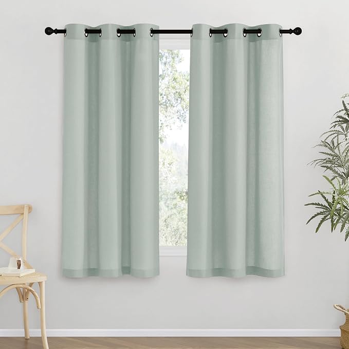 NICETOWN Thick Linen Blend Curtains Flax Textured by NICETOWN