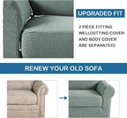 H.VERSAILTEX 2-Piece Spandex Stretch Sofa Slipcover - Image 7