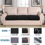 H.VERSAILTEX Super Stretch Individual Seat Sofa Covers Couch Slipcover Sets - Image 2