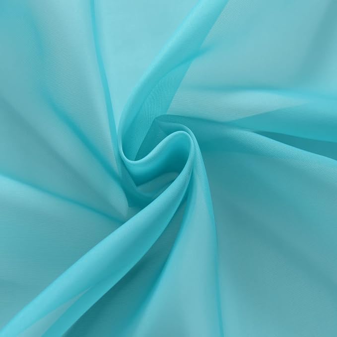 SpaceDresser Sheer Voile Window Treatment Rod Pocket Curtain Panels - Image 7