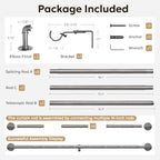 Zeerobee Curtain Rods for Windows 66 to 120, 1 Inch Industrial Wrap Around Grey - Image 7