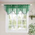 Molaxhome Swag Curtain 51 inch Length Rod Pocket Scalloped Curtain Valance by Molaxhome