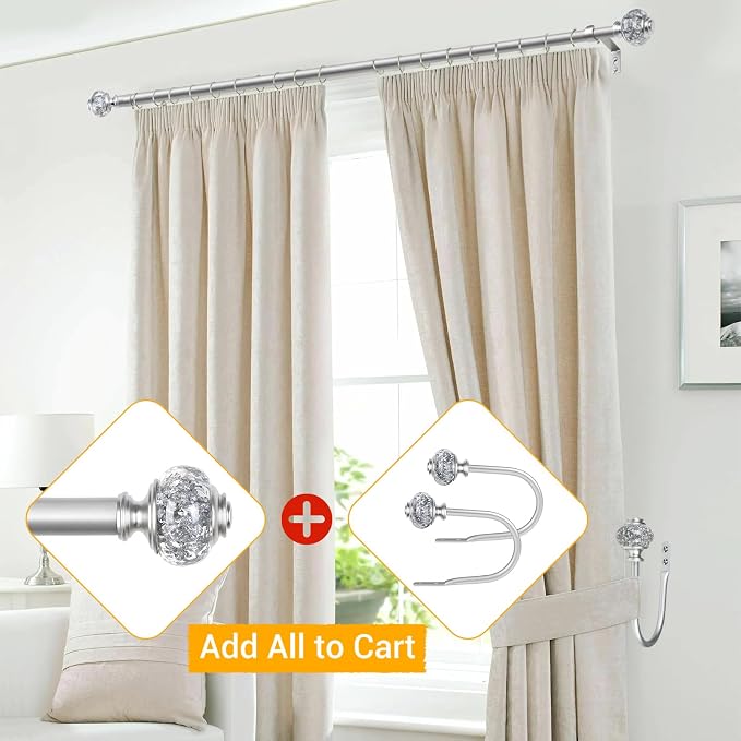 2 Pack Silver Curtain Holdbacks, USFOOK Decorative Drapery Tiebacks, Curtain - Image 5