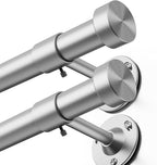 YaFex 2 Pack Heavy Duty Curtain Rods 32-90 Inch, 1 Inch Adjustable Curtain Rod by YaFex
