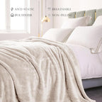 Exclusivo Mezcla Plush Fuzzy Fleece Bed Blanket Queen Size, Super Soft - Image 4