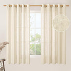 LAMIT Linen Curtains 63 inch Long by LAMIT