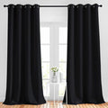 NICETOWN Blackout Black Curtains & Drapes 90 inches Long by NICETOWN