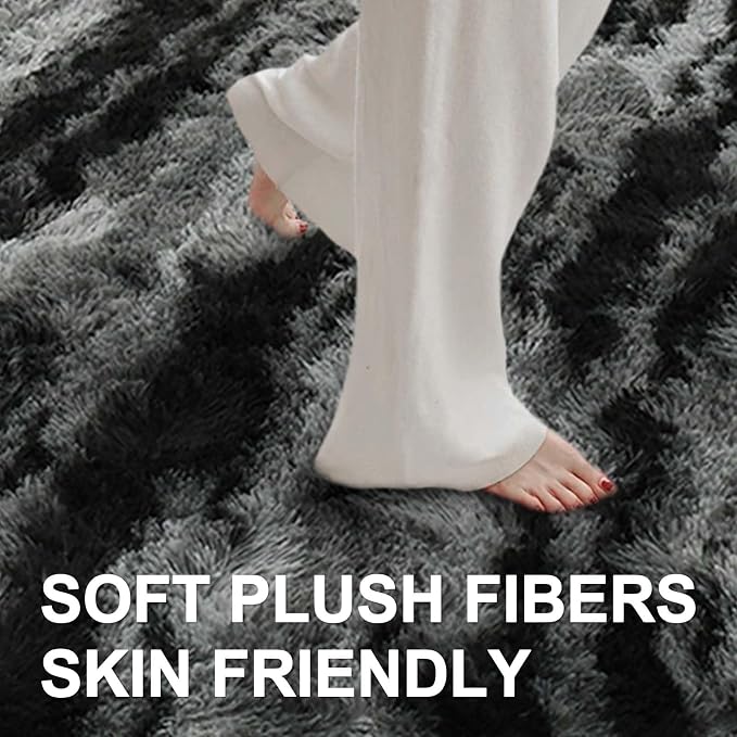 Area Rugs for Living Room, 4x6 Feet Soft Fluffy Shagg Plush Rug High Pile Large - Image 4