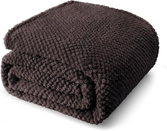 Whale Flotilla Queen Size Fuzzy Fleece Blanket, Fluffy Warm Soft Jacquard Bed by WHALEFLOTILLA