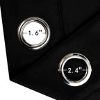 LEMOMO Blackout Curtains 52 x 90 Inch Long Black Curtains Set of 2 Panels Room - Image 5