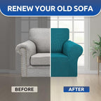 KEKUOU Stretch Single Sofa Slipcover 1 Piece Couch Sofa Cover Furniture - Image 6