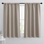 RYB HOME Short Curtains 45 inches, Durable Room Darkening Small Window by RYBHOME