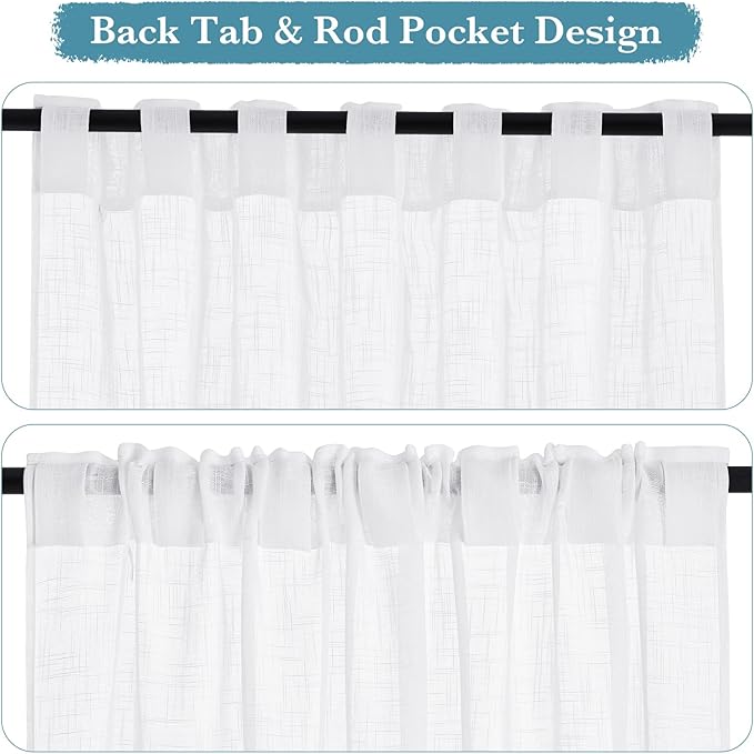 RYB HOME Semi Sheer Curtains - Image 2