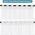 RYB HOME Semi Sheer Curtains - Image 2