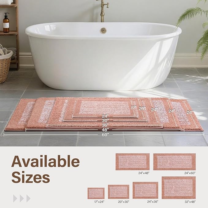 36x24 Large Bathroom Rugs Washable Non Slip, Soft Absorbent Quick Dry Mats - Image 6