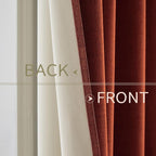 MIULEE Linen Curtains for Bedroom 100% Blackout Thermal Insulated Burnt Orange - Image 6