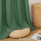 NICETOWN Thick Linen Olive Green Curtains & Drapes, Grommet Linen Blend Privacy - Image 6
