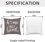 Hexagram Geometric Grey Pillow Covers 18x18 Set of 4, Decorative Outdoor Boho - Image 4