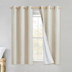 NICETOWN Linen Blackout Curtains 54" Long by NICETOWN