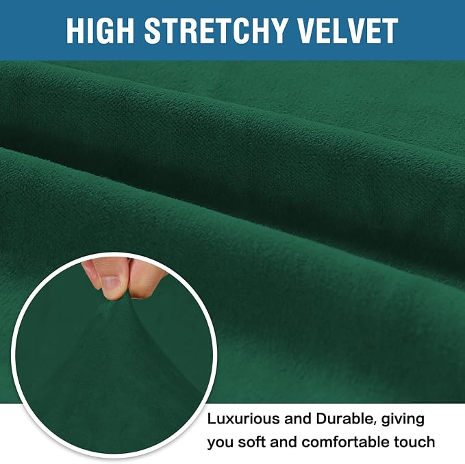 H.VERSAILTEX Stretch Velvet Loveseat Covers - Image 3