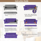 WEERRW 4 Pieces Velvet High Stretch Couch Covers - Image 5