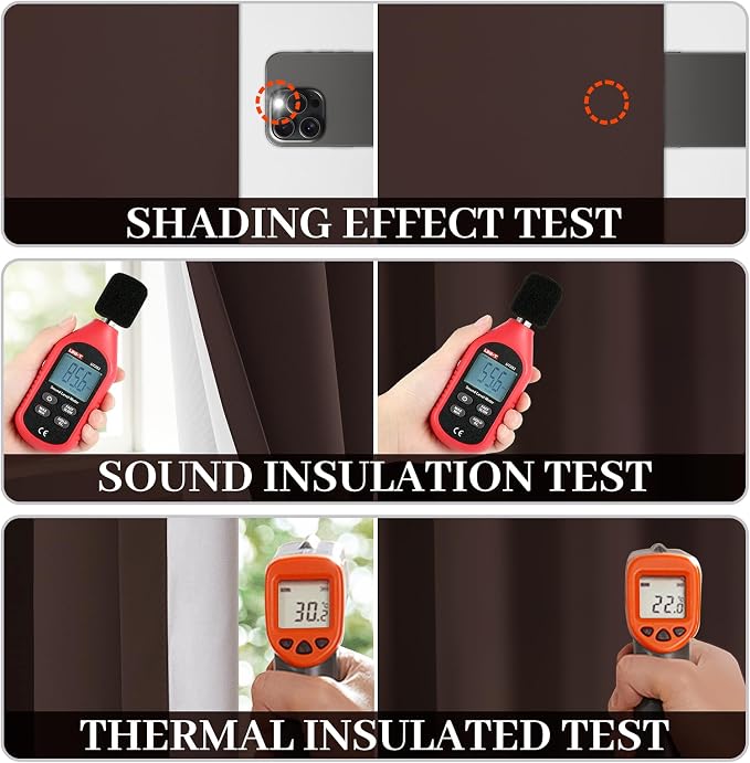 Yakamok Room Darkening 100% Blackout Curtains Grommet Window Treatments - Image 4